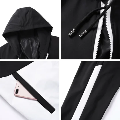 Sporty Sweatsuit with Color Block Design - Image 12