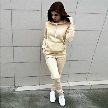 Fitted Plain Color Sweatsuit for Women - Image 10