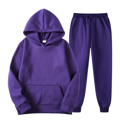 Plain Casual Sweatshirt with Matching Jogger - Image 7