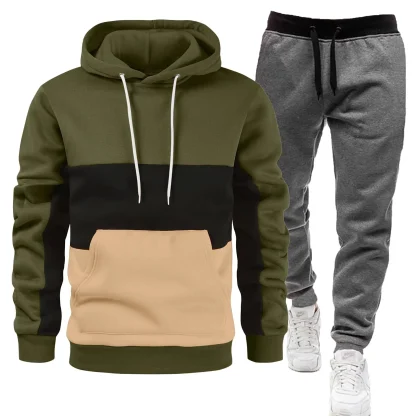 Casual Sweatsuit with Spacious Front Pocket - Image 3