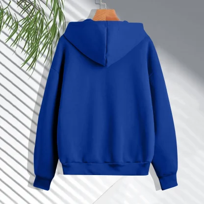 Zippered Closure Sweatshirt with Hoodie - Image 6