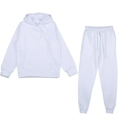Solid Color Unisex Casual Sweatsuits - Image 11