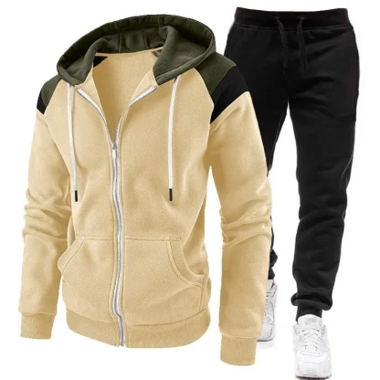 Color Block Sweatsuits with Zip Up - Image 5