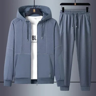 Breathable Hooded Sweatsuit with Zipper
