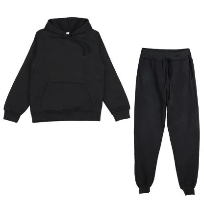 Solid Color Unisex Casual Sweatsuits - Image 4