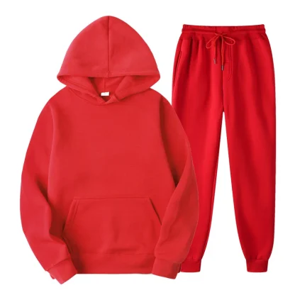 Plain Casual Sweatshirt with Matching Jogger - Image 5