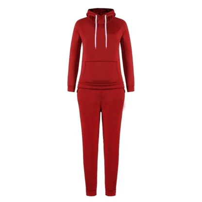 Fitted Plain Color Sweatsuit for Women - Image 7