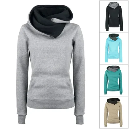 Fitted Sweatshirt with Thick Hood Design - Image 6