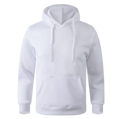 Solid Sweatshirt with Open Front Pocket - Image 3
