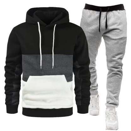 Casual Sweatsuit with Spacious Front Pocket - Image 2