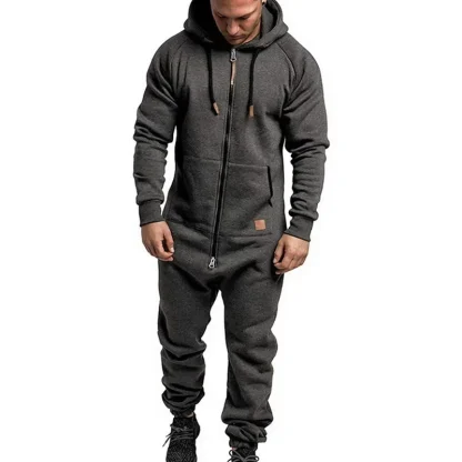 Onesie Zippered Sweatsuit with Hoodie - Image 6