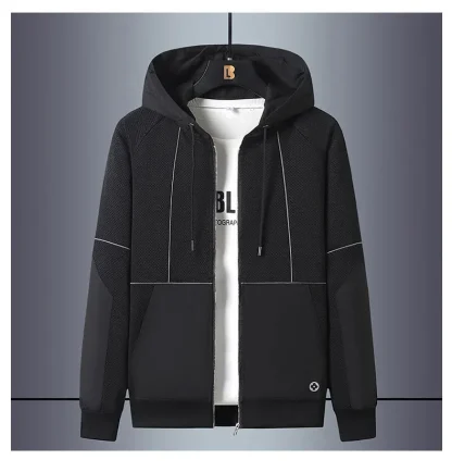 Breathable Hooded Sweatsuit with Zipper - Image 7
