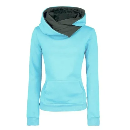 Fitted Sweatshirt with Thick Hood Design
