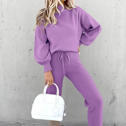 Plain Color Women's Casual Sweatsuits - Image 3