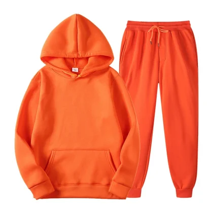 Plain Casual Sweatshirt with Matching Jogger - Image 8
