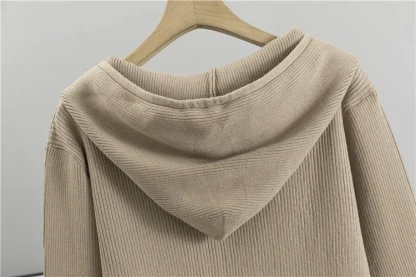 Knitted Women's Sweatsuit with Zip Up Hoodie - Image 10