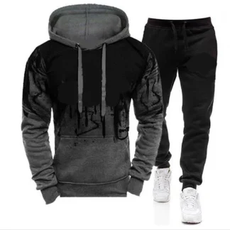 Printed Pullover Sweatshirt with Matching Jogger