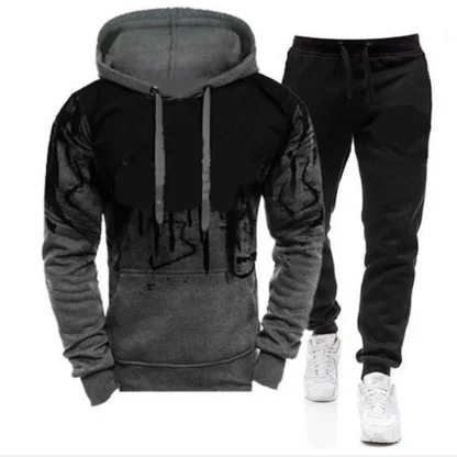 Printed Pullover Sweatshirt with Matching Jogger