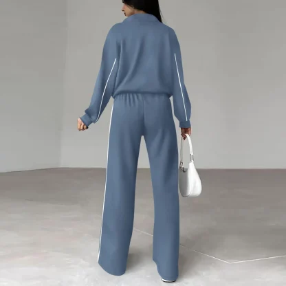 Stylish Sweatsuit with Minimal Stripe Pattern - Image 5