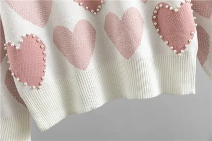 Cute Beaded Sweatsuits with Heart Pattern - Image 10
