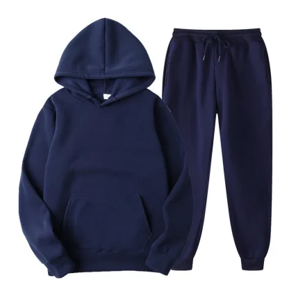 Plain Casual Sweatshirt with Matching Jogger - Image 10