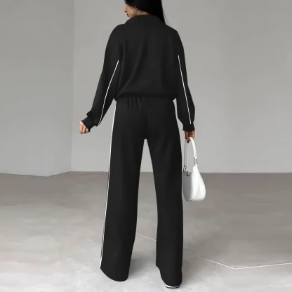 Stylish Sweatsuit with Minimal Stripe Pattern - Image 8