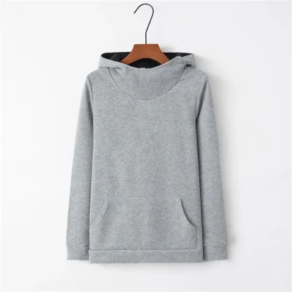 Fitted Sweatshirt with Thick Hood Design - Image 5