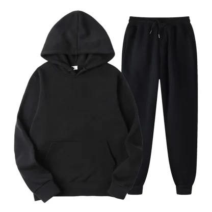 Plain Casual Sweatshirt with Matching Jogger - Image 2
