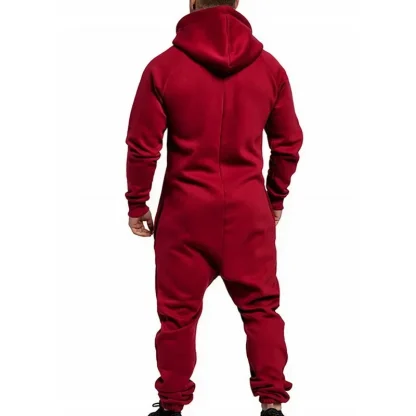 Onesie Zippered Sweatsuit with Hoodie - Image 3