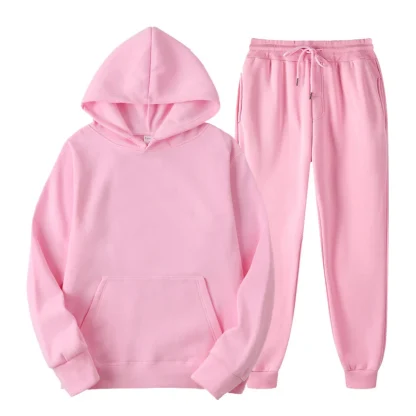 Plain Casual Sweatshirt with Matching Jogger - Image 9