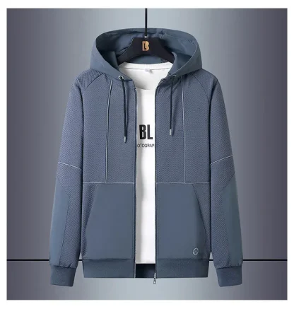 Breathable Hooded Sweatsuit with Zipper - Image 5