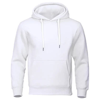 Casual Plain Color Sweatsuit with Hood - Image 8