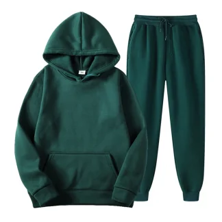 Plain Casual Sweatshirt with Matching Jogger