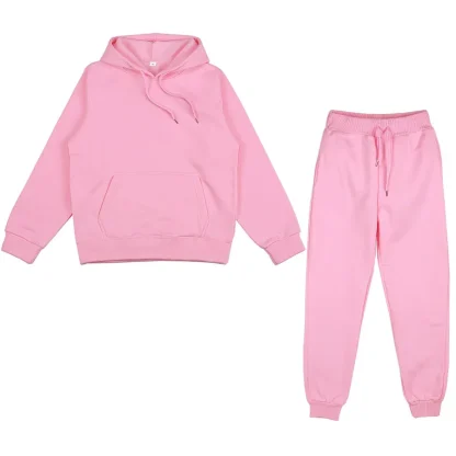 Solid Color Unisex Casual Sweatsuits - Image 12