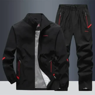 Fitness Sweatsuits with Zippered Pockets