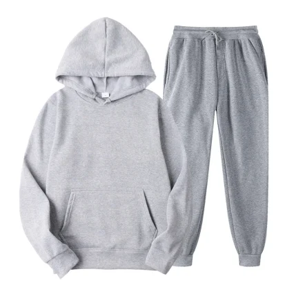 Plain Casual Sweatshirt with Matching Jogger - Image 12