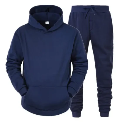 Plain Color Comfortable Fitted Sweatsuits - Image 4