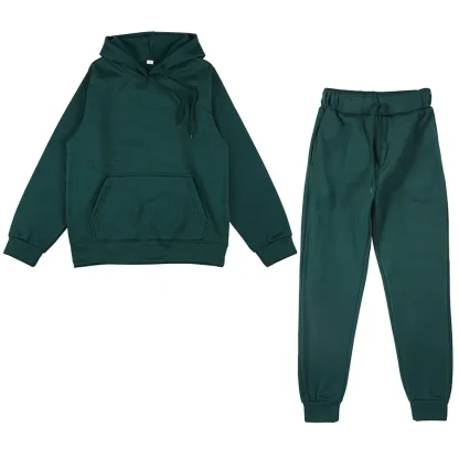 Solid Color Unisex Casual Sweatsuits - Image 14