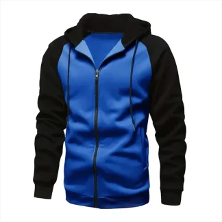 Zip-Up Hooded Jacket with Drawstring