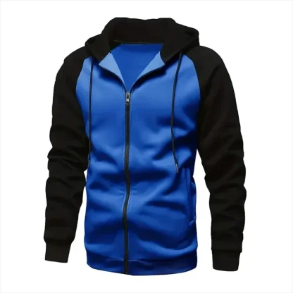 Zip-Up Hooded Jacket with Drawstring