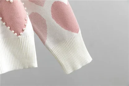 Cute Beaded Sweatsuits with Heart Pattern - Image 9