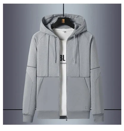 Breathable Hooded Sweatsuit with Zipper - Image 9