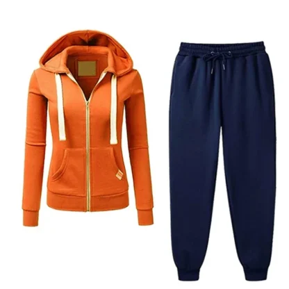 Comfortable Sweatsuit with Drawstring Hoodie - Image 8