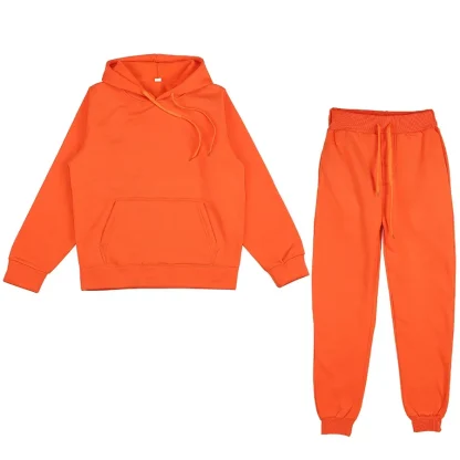Solid Color Unisex Casual Sweatsuits - Image 9
