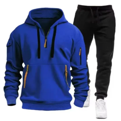 Pullover Sweatsuit with Multi Pockets - Image 8