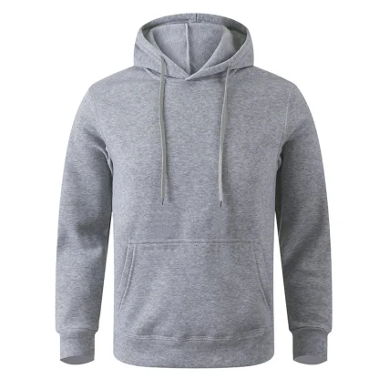 Solid Sweatshirt with Open Front Pocket - Image 10