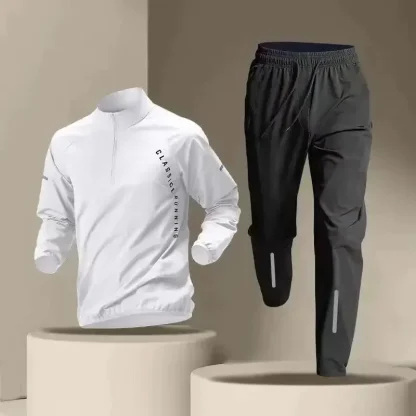 Reflective Sweatsuit with Quarter Zip Top - Image 2