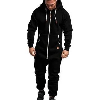 Onesie Zippered Sweatsuit with Hoodie