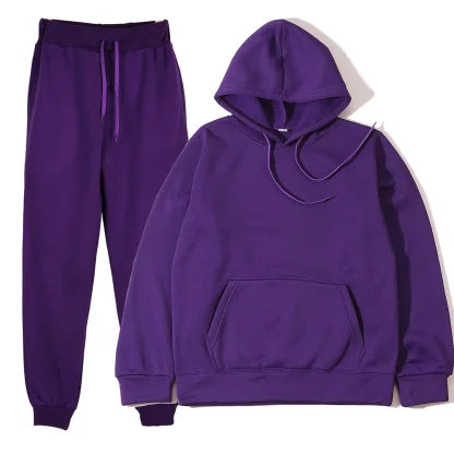 Pullover Sweatsuit with Multi Pockets - Image 6