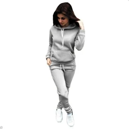 Fitted Plain Color Sweatsuit for Women - Image 11